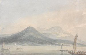 マッジョーレ湖のボロメナ島から 作： Joseph Mallord William Turner